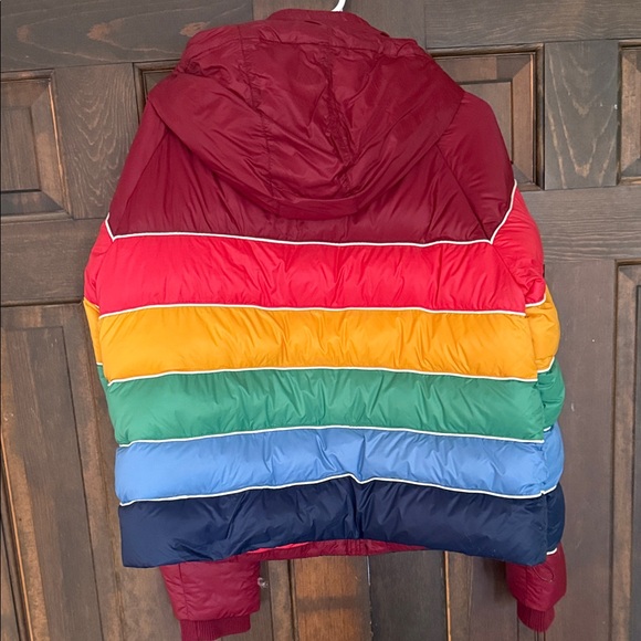 Marine Layer Colorful Striped Puffer Jacket Women's size XL - Picture 6 of 8